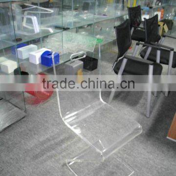 hot sale factory price white acrylic chair with casters