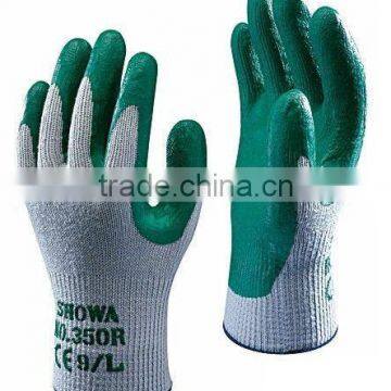 New coming gardening glove with good quality latex palm coated cotton work glove wholesale GL2073