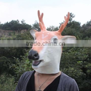 Creepy Deer Reindeer Head Face Animal Costume Halloween Party Prop Carnival MaskMK066