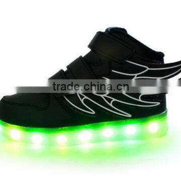 Children Kids Unisex LED Light Lace Up Luminous Sneaker Casual Shoes USB Sport