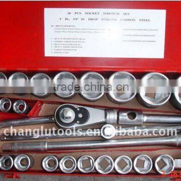 26 PCS 19mm Dr. Iron Box Heavy Socket Wrench Set