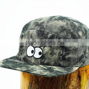 dongguan wholesale unconstructed flat bill 5 panel caps