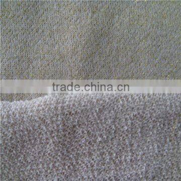 Textiles Fabric Cotton Metallic Yarn French Terry Fabric