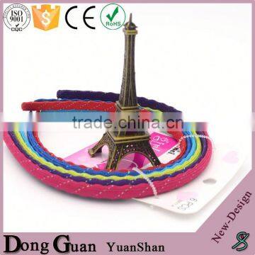 2016 new design cute kids hair band striped plaid wide cloth bands head wrap islam