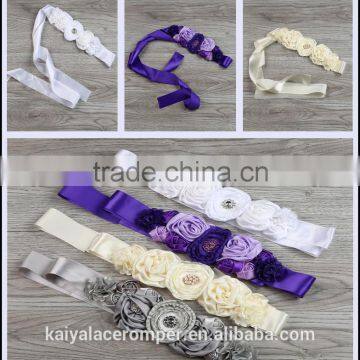 Wholesale baby belt,Girls flower sash,new fashion 2016