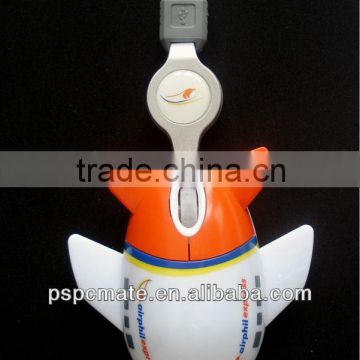 Unique 3D Air Mouse with Retractable Cable