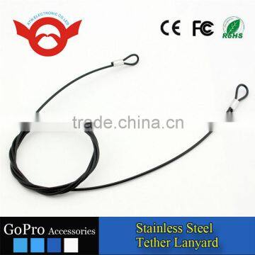 2016 Newest go Pro Accessories 24 Inch Stainless Steel Tether Lanyard for GoPro Hero Camera photo-2