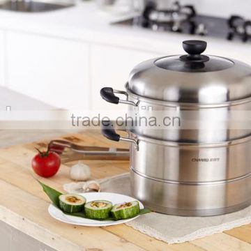 2layer Stainless steel food steamer pot cookware