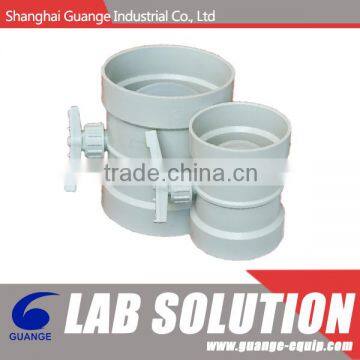 Laboratory PP manual air flow damper, used in ventilation system SHGG-MAD06 (P019)