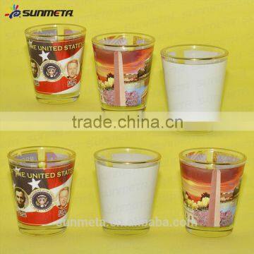 high quality sublimation wine glass with gold rim wholesale