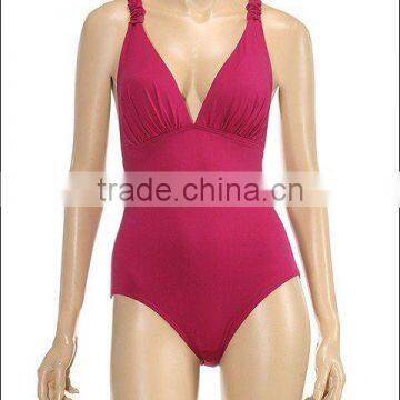 Ladys Side Cut Out Backless Strappy Shoulder One Piece Monokini