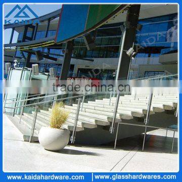 Outdoor stainless steel glass balustrade for stairs