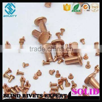 FLAT HEAD COPPER SOLID RIVETS photo-3