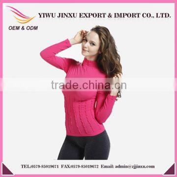 2015 OEM Wholesale Tops and Blouses Fitness Ruffle High-necked Cotton Blouses for Women