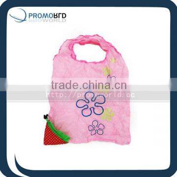 Strawberry fold shopper bag Fruit foldable promotion shopping bag flower