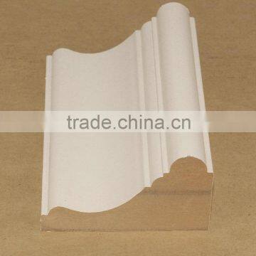 MDF panel moulding wrapped white PU paper