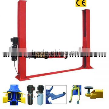 The two post double-cyclinder portal crane hydraulic electrical elevator for auto repair