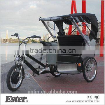 Passenger CE Electric ESTER Rickshaw with rain cover