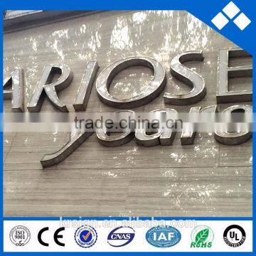 High quality resin LED Letter sign for indoor use advertising signage front lit