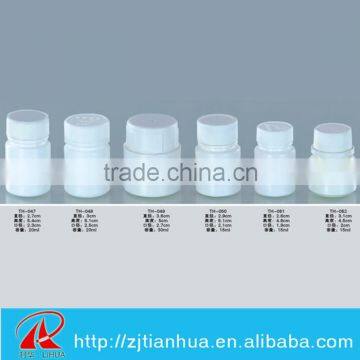 15ML white HDPE plastic heath care pill bottle/plastic mini medicine pill bottle with screw cap