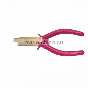 Spark free aluminum bronze flat nose pliers