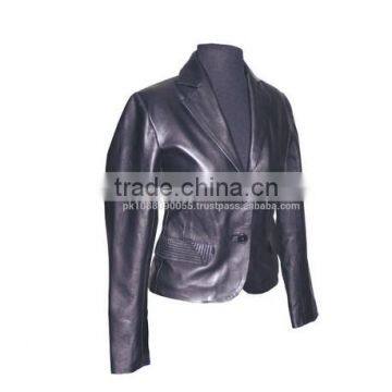 Ladies Fashion Leather Jackets Black Color