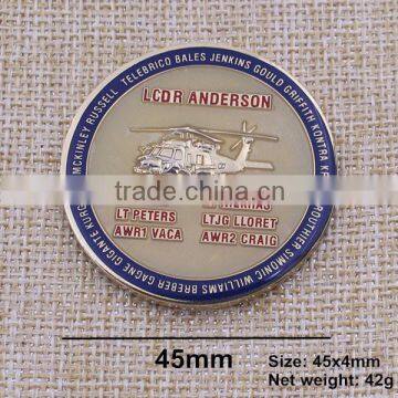 Hot sale metal air force souvenir coin/gold challenge coin/double sides coin promotion                        
                                                                                Supplier's Choice