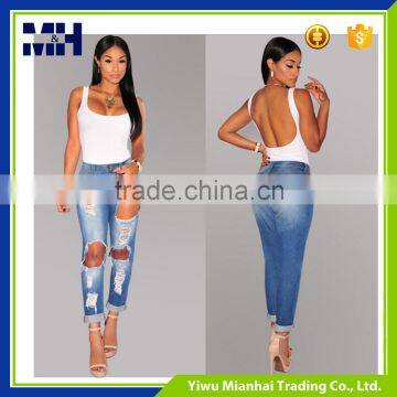 Wholesale in China casual stylish high waist trousers pants