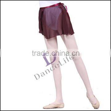 A2326 ballet chiffon skirt ballet dance wrap skirt wholesale ladies short dance skirts