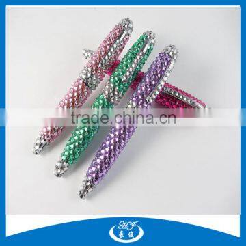 Mini Crystal Capped Metal Roller Ball Pen