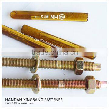 M22 chemical anchor bolt with nut and washer manufacturer in china