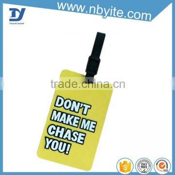 Chinese factory direct sale shapes custom plastic soft pvc luggage tag