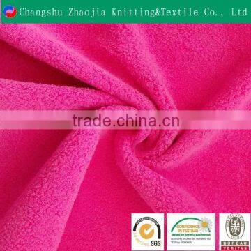 Hot sale 100% polyester plain polar fleece fabric one side brushed one side anti-pilling