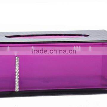 Purple Car Plastic Tissue Box Toilet Paper Tissue Box