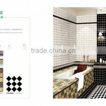 black color bathroom floor ceramic tile