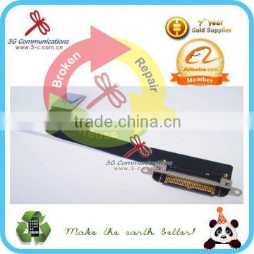 USB connector flex cable for ipad 3 replacement,charger dock connector flex cable for ipad 3