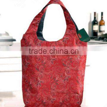 Double-deck useful shoulder red shopping bag