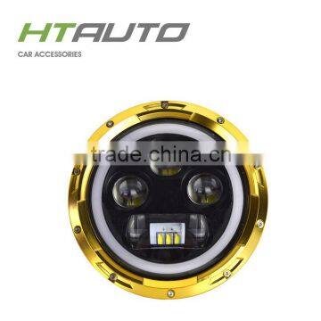 HTAUTO 7 Inch 60W High/Low Beam Headlight Led Car Light Led Car Light Lamp Xenon Lights with Led Angel Eyes