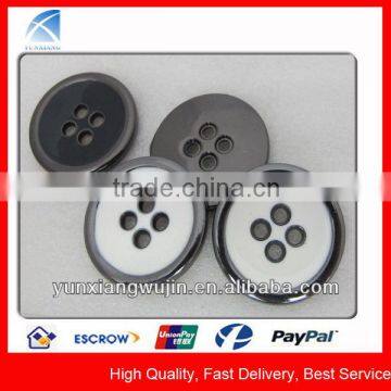 YX5157 Custom Made 4 Holes Sewing White Metal Buttons