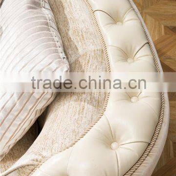 Tufted Beige Velvet Sectional Chesterfield Sofa Set Classic Italian Design AL043