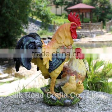 Decoration resin animal statue cock