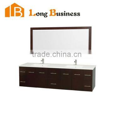 LB-JX2137 Luxury 1500mm wood bathroom cabinet design for hotel