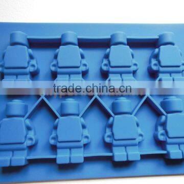 8 Cavity Lego minifigure silicone jelly chocolate ice cube cake mold tray