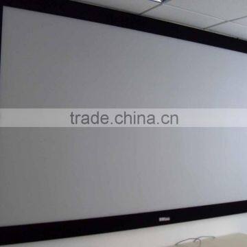 professional high gain cinema size 16:9 hd 100 inch curved fixed frame screen/ matt white projection screens