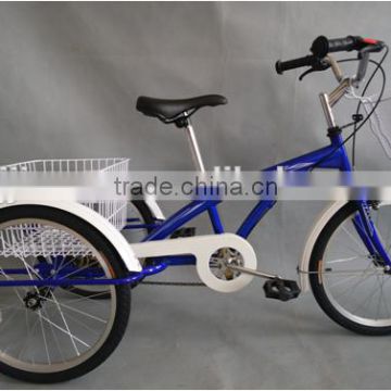 20" hot selling steel single speed tricycle trike /3 wheels bicycle