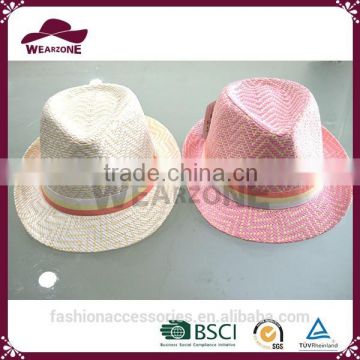 2015 best sell exporting fashion summer fedora hat for women