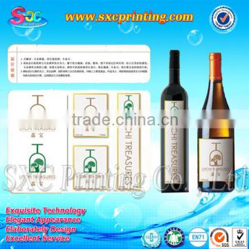 Adhesive Waterproof Bottle Wine Label