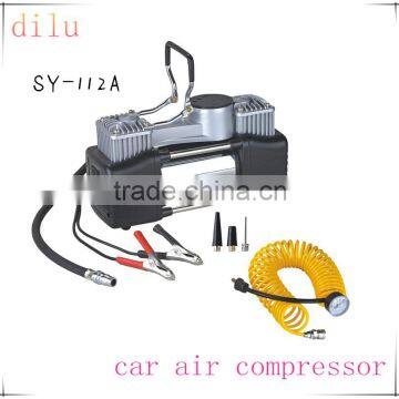 Car air compressor, 12v heavy duty air compressor, 150 psi air pump, 65L/min air inflator, 2*cylinders air compressor