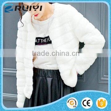 adult white fur coat , short fur coat outwear