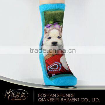 Socks sublimation printing cute animal printed baby socks wholesale